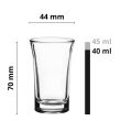 Kieliszki do wódki shotów 40 ml 6 sztuk - 2