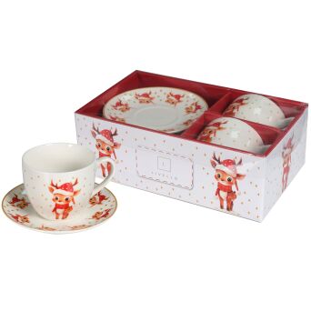 FILIŻANKA 250 ze spodkiem porcelana zestaw 2 sztuki S3