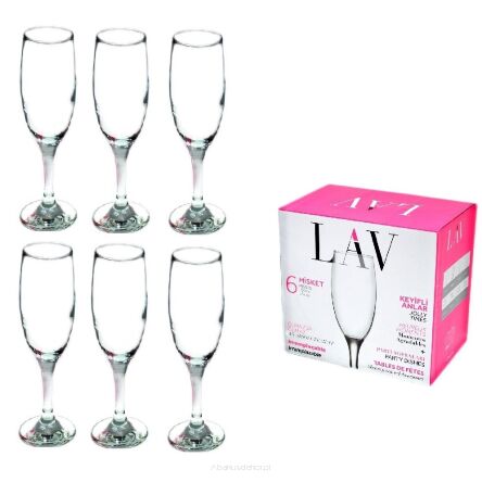 LAV MISKET kieliszki do szampana prosecco 190 ml 6 sztuk