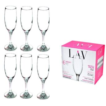 LAV MISKET kieliszki do szampana prosecco 190 ml 6 sztuk