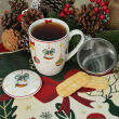 Kubek z porcelany 350 ml z zaparzaczem i pokrywką S6 - 4