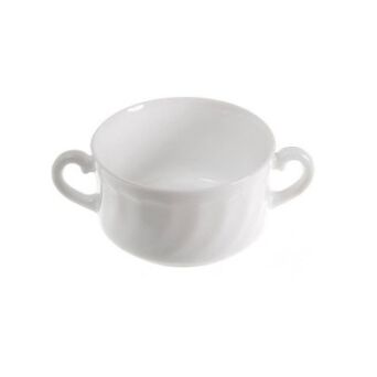 TRIANON bulionówka 10 cm BIAŁA Luminarc