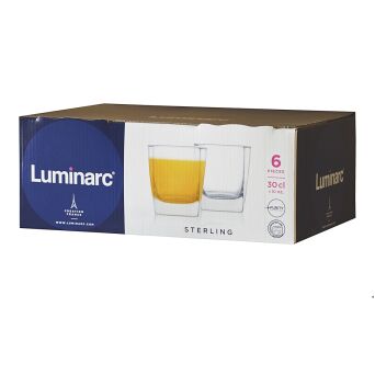 STERLING szklanki 300 ml 6 sztuk Luminarc