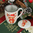 Kubek z porcelany 350 ml z zaparzaczem i pokrywką S3 - 5