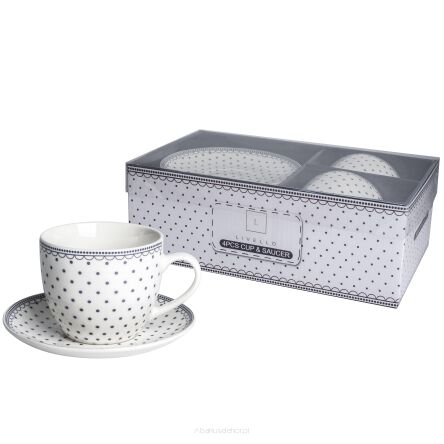 FILIŻANKA 250 ze spodkiem porcelana zestaw 2 sztuki 105