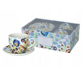 FILIŻANKA 250 ze spodkiem porcelana zestaw 2 sztuki F1