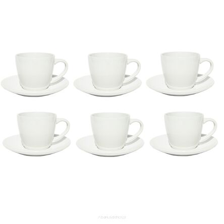 Komplet 6 FILIŻANEK ze spodkami 250 ml