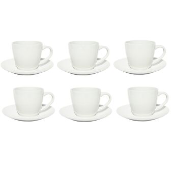 Komplet 6 FILIŻANEK ze spodkami 250 ml