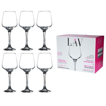 LAV LAL kieliszki do wina lub wody 400 ml 6 sztuk