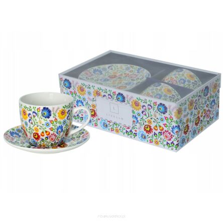 FILIŻANKA 250 ze spodkiem porcelana zestaw 2 sztuki F3