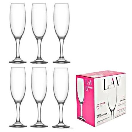 LAV EMPIRE kieliszki do szampana prosecco 220 ml 6 sztuk