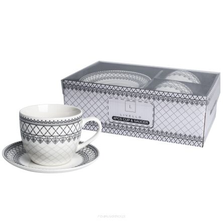 FILIŻANKA 250 ze spodkiem porcelana zestaw 2 sztuki 106
