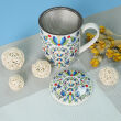 Kubek z porcelany 350 ml z zaparzaczem i pokrywką F4 - 3