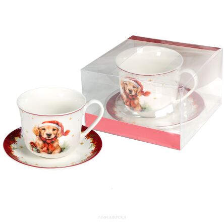 FILIŻANKA jumbo 400 ze spodkiem porcelana S1