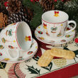 FILIŻANKA 250 ze spodkiem porcelana zestaw 2 sztuki S6 - 3