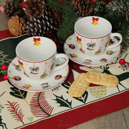 FILIŻANKA 250 ze spodkiem porcelana zestaw 2 sztuki S6