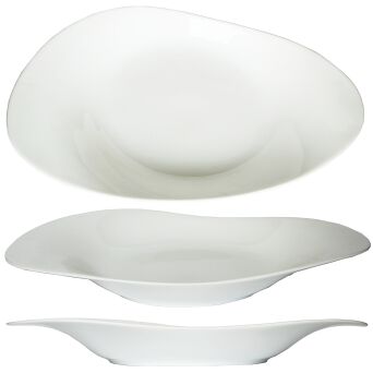 Półmisek owalny Aqua 38,5 x 24,5 x 5,5 cm BIAŁY