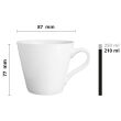 FILIŻANKA z porcelany 250 ml biała skośna - 2